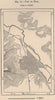 Juiz de Fora, Minas Gerais. Brazil 1885 old antique vintage map plan chart