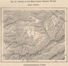 Region of the Minas Gerais thermal waters. Brazil 1885 old antique map chart