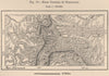 From Curitiba to Paranagua. Brazil. Parana 1885 old antique map plan chart