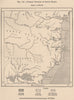 German Colonies in South Brazil 1885 old antique vintage map plan chart