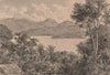 Mato Grosso do Sul scenery, Aquidauana river. Brazil 1885 old antique print
