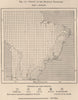 Density of the Brazilian population 1885 old antique vintage map plan chart