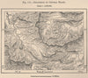 Goldfields of Central Brazil 1885 antique vintage map plan chart