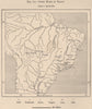 Chief mines of Brazil 1885 old antique vintage map plan chart