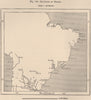 Railways of Brazil 1885 old antique vintage map plan chart