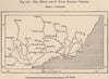 Rio, Minas and Sao Paulo railway systems. Brazil 1885 old antique map chart