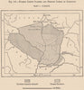 Former limits claimed and present limits of Paraguay 1885 old antique map