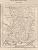 Forest and Campos Regions. Paraguay. Chaco 1885 old antique map plan chart