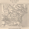 Jesuit Missions. Paraguay 1885 old antique vintage map plan chart