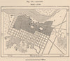 Asuncion. Paraguay 1885 old antique vintage map plan chart