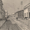 Asuncion - Street view. Paraguay 1885 old antique vintage print picture