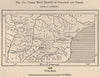 Yerba Maté regions of Paraguay and Brazil. South America 1885 old antique map