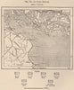 La Plata Estuary. South America. Uruguay 1885 old antique map plan chart