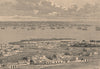 Montevideo - General view from the Cerro. Uruguay 1885 old antique print