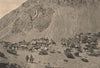 Convoy of Muleteers at the foot of the cordillera. Argentina 1885 old print