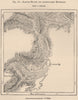 Nahuel Huapi and Neighbouring Mountains. Argentina 1885 old antique map chart