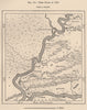Tres Bocas in 1860. Argentina 1885 old antique vintage map plan chart