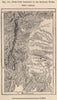 From Lake Argentino to the Southern Fjords. Argentina 1885 old antique map
