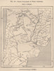 Indian Populations of North Argentina 1885 old antique vintage map plan chart