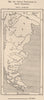 Indian populations of South Argentina 1885 old antique vintage map plan chart