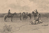 Group of Gauchos. Argentina 1885 old antique vintage print picture