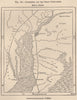 Corrientes and the great confluence. Argentina 1885 old antique map plan chart