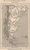 Old and modern colonies in Patagonia. Argentina Chile 1885 antique map