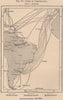 Steamship routes. Lines of Communication. Argentina 1885 old antique map chart