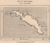 South Georgia. South Atlantic Ocean 1885 old antique vintage map plan chart
