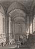 PARIS. L'escalier du Palais de Justice. BICKNELL 1845 old antique print