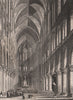 PARIS. Interieur de Notre Dame. BICKNELL 1845 old antique print picture