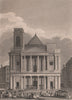 PARIS. Eglise de Saint-Eustache I. BICKNELL 1845 old antique print picture