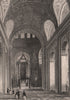 PARIS. Interieur de la Chapelle Val de Grace. BICKNELL 1845 old antique print
