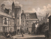 PARIS. Hotel de Cluny II. BICKNELL 1845 old antique vintage print picture
