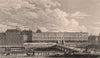 PARIS. Vue du Louvre, du Palais de l'Institut. BICKNELL 1845 old antique print