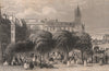 PARIS. The flower & shrub market. BICKNELL 1845 old antique print picture