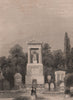 PARIS. Monument du Général Foy, Père Lachaise. BICKNELL 1845 old antique print