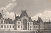 Fontainebleau, Place d'Armes. Seine-et-Marne. BICKNELL 1845 old antique print