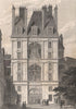 Fontainebleau, Porte Dorée. Seine-et-Marne. BICKNELL 1845 old antique print