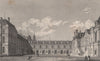 Fontainebleau, Cour des Fontaines. Seine-et-Marne. BICKNELL 1845 old print