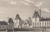 Fontainebleau, Cour des Cuisines. Seine-et-Marne. BICKNELL 1845 old print