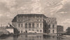 Versailles l'Opera, vers le reservoir. Yvelines. BICKNELL 1845 old print