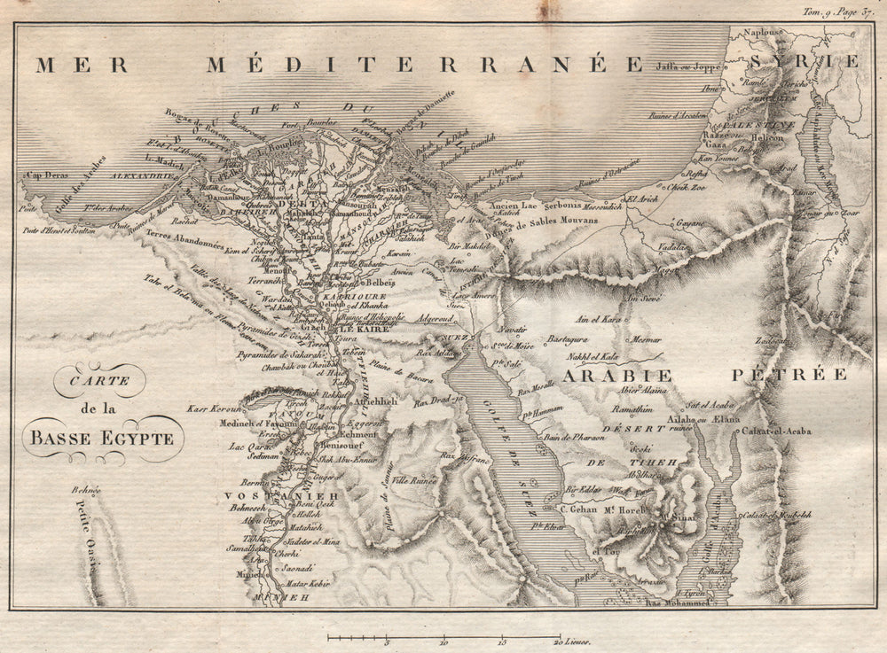 Lower Egypt. 'Basse Egypte'. Nile Delta. French Revolutionary Wars 1818 map