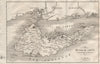 CORFU. Siege 1798-99 & Territory of Butrinto (Buthrotum). Greece 1818 old map