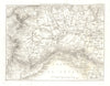 NORTH WEST ITALY. Piemonte Liguria Piedmont 1819 old antique map plan chart