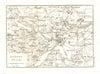 Battle of Ulm 1805. War of the Third Coalition. Baden-Württemberg 1819 map
