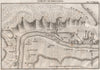 Battle of Dürenstein 1805. War of the Third Coalition. Austria 1819 old map