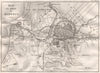 SIEGE OF DANZIG 1807. Poland 1820 old antique vintage map plan chart