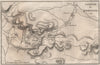 Battle of Roliça (Rorissa) 1808. Obidos. Peninsula War. Portugal 1820 old map