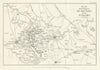 Battle of Bautzen and Wurschen 1813—Saxony 1820 old antique map plan chart